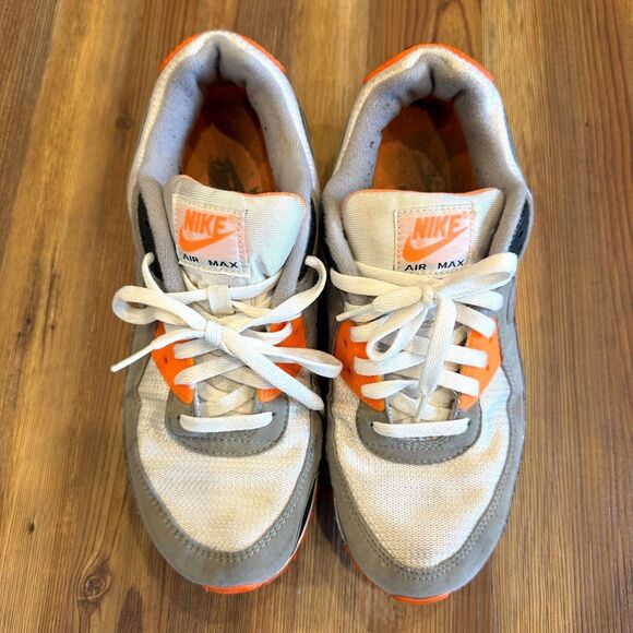 Nike Air Max 90 Recraft Total Orange - Men's Size 10.5 (CW5458-101) - Picture 4 of 13